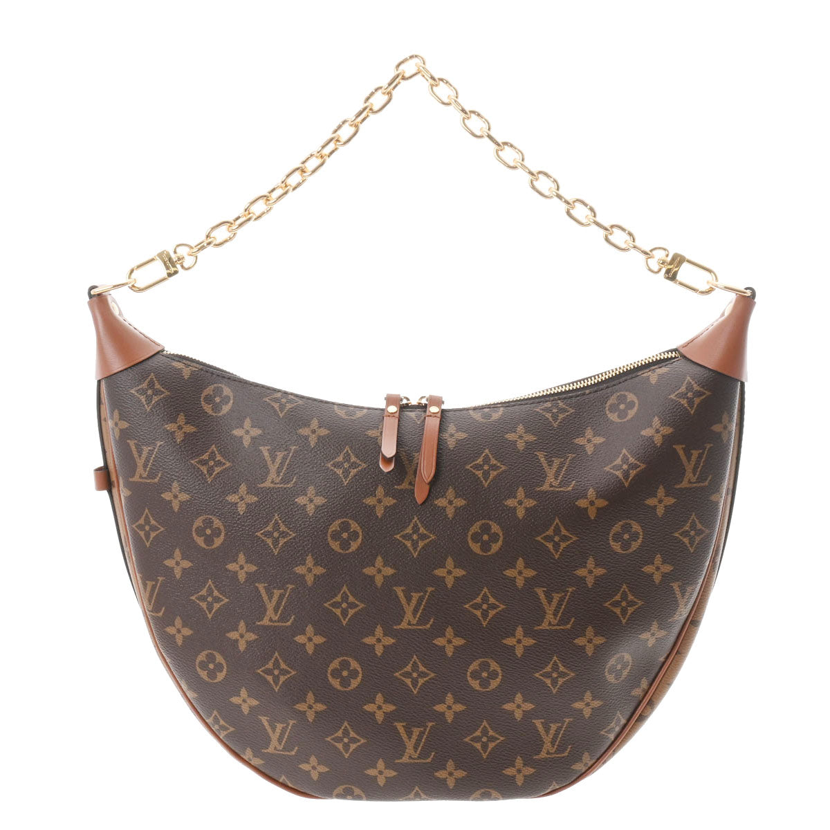 LOUIS VUITTON ルイヴィトン モノグラムリバース ループホーボー ブラウン M46311 レディース モノグラムキャンバス 2WAYバッグ 新同 中古 