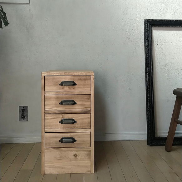 4drawers chest チェスト ウッドワーキングテーブル  無垢材 作業台