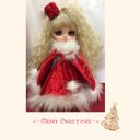 sale¥4,500→¥4,000ブライスサイズ ドール服   Merry  Red