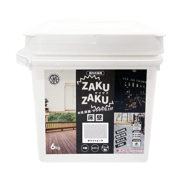 ニッペホームプロダクツ ニッぺ STYLE ZAKUZAKU 6kg ホワイトビーチ HUP203 4976124882647 1缶 536-7535（直送品）