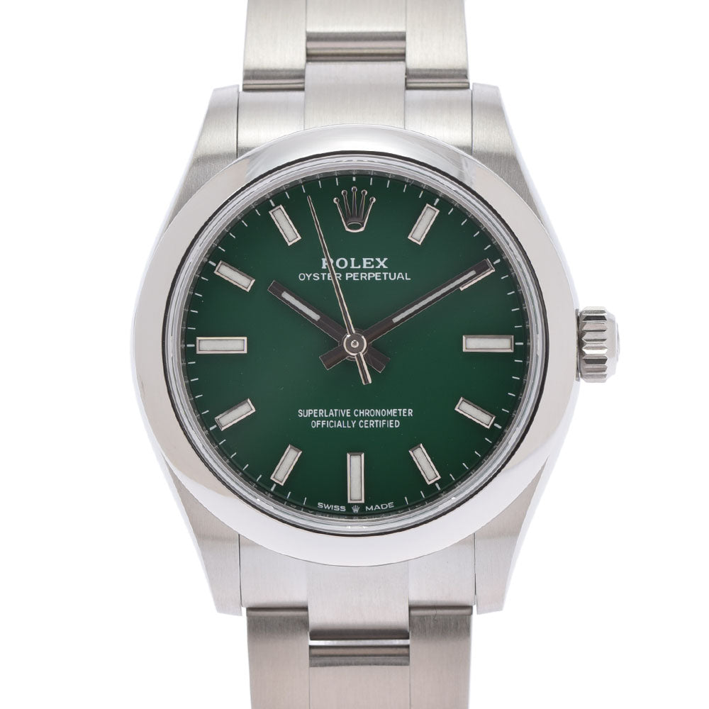 ROLEX ロレックス オイスターパーペチュアル31 277200 レディース SS 腕時計 自動巻き グリーン文字盤 Aランク 中古 