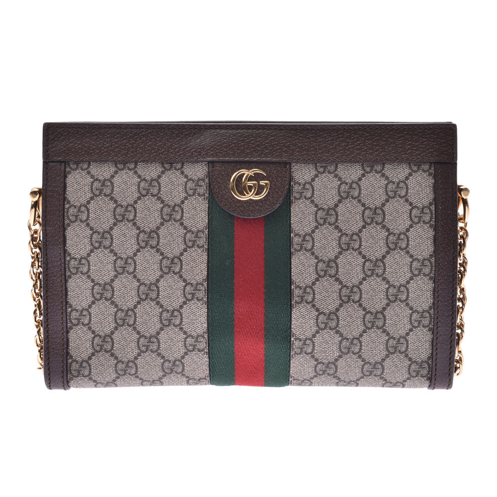 GUCCI グッチ オフディア GGスモールチェーンショルダー ベージュ系/ブラウン ゴールド金具 503877 レディース ショルダーバッグ ABランク 中古 