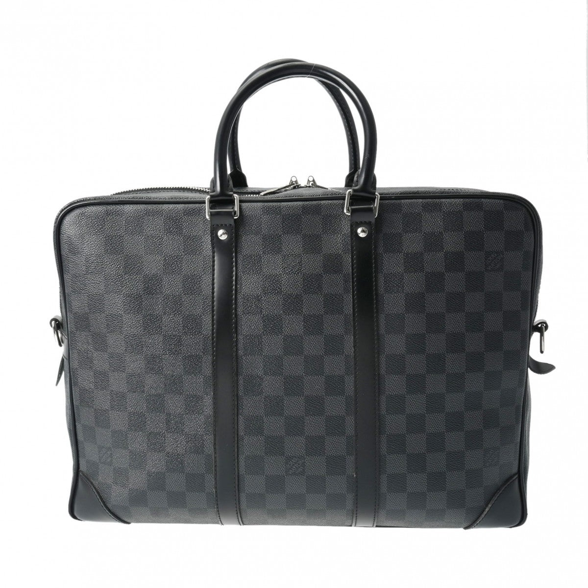 LOUIS VUITTON ルイヴィトン ダミエグラフィット ポルトドキュマン ヴォワヤージュGM 黒 N41123 メンズ ダミエグラフィットキャンバス ビジネスバッグ Bランク 中古 