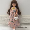 リカちゃん ハンドメイド 服 ボタニカル ワンピース コーディネートセット