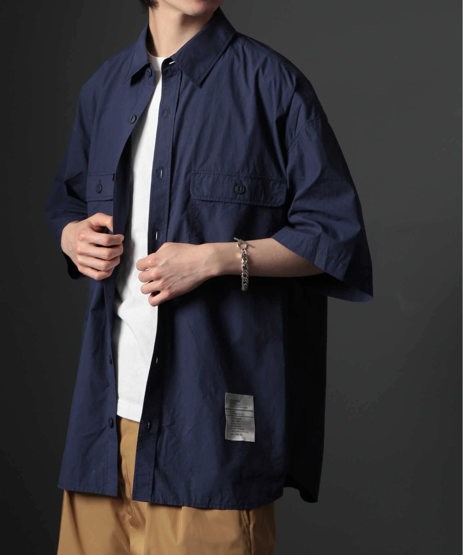 MAISON CLUB/【MAISON CLUB】U.S.NAVY Big Half Sleeve･･･