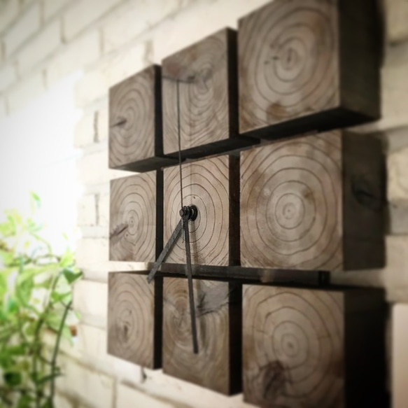 ラスティックなWood Wall Clock【受注生産】