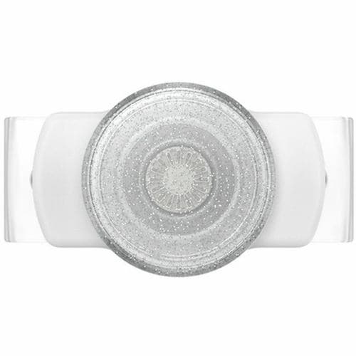 ＰＯＰＳＯＣＫＥＴＳ ＪＡＰＡＮ Slide Stretch Clear Glitter Silver White with SQUARE Edges 806134