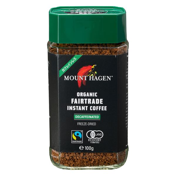 MOUNT HAGEN マウントハーゲン オーガニック フェアトレード カフェインレス インスタントコーヒー 100g×6個（直送品）