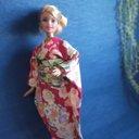 Barbies kimono&obi  004 バービー振袖と帯セット