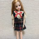 リカちゃん 制服みたいなベストスーツ【紺】