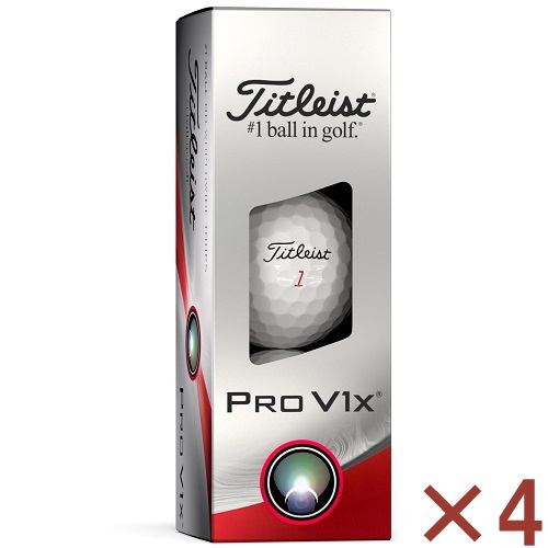 タイトリスト T2048S-3PJ PROV1x ゴルフボール 3球入り ホワイト【4個セット】