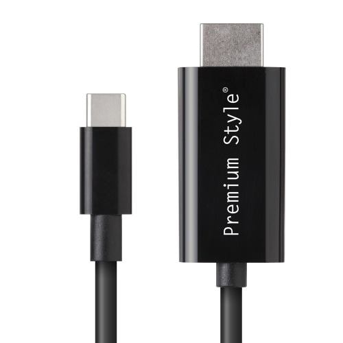 【推奨品】PGA PG-SUCTV2MBK USB TYPE-C HDMIミラーリングケーブル Premium Style 2m ブラック PGSUCTV2MBK