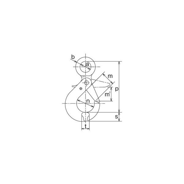 キトー チェーンスリング用金具 アイタイプ シングルフック HJJ10 1個（直送品）