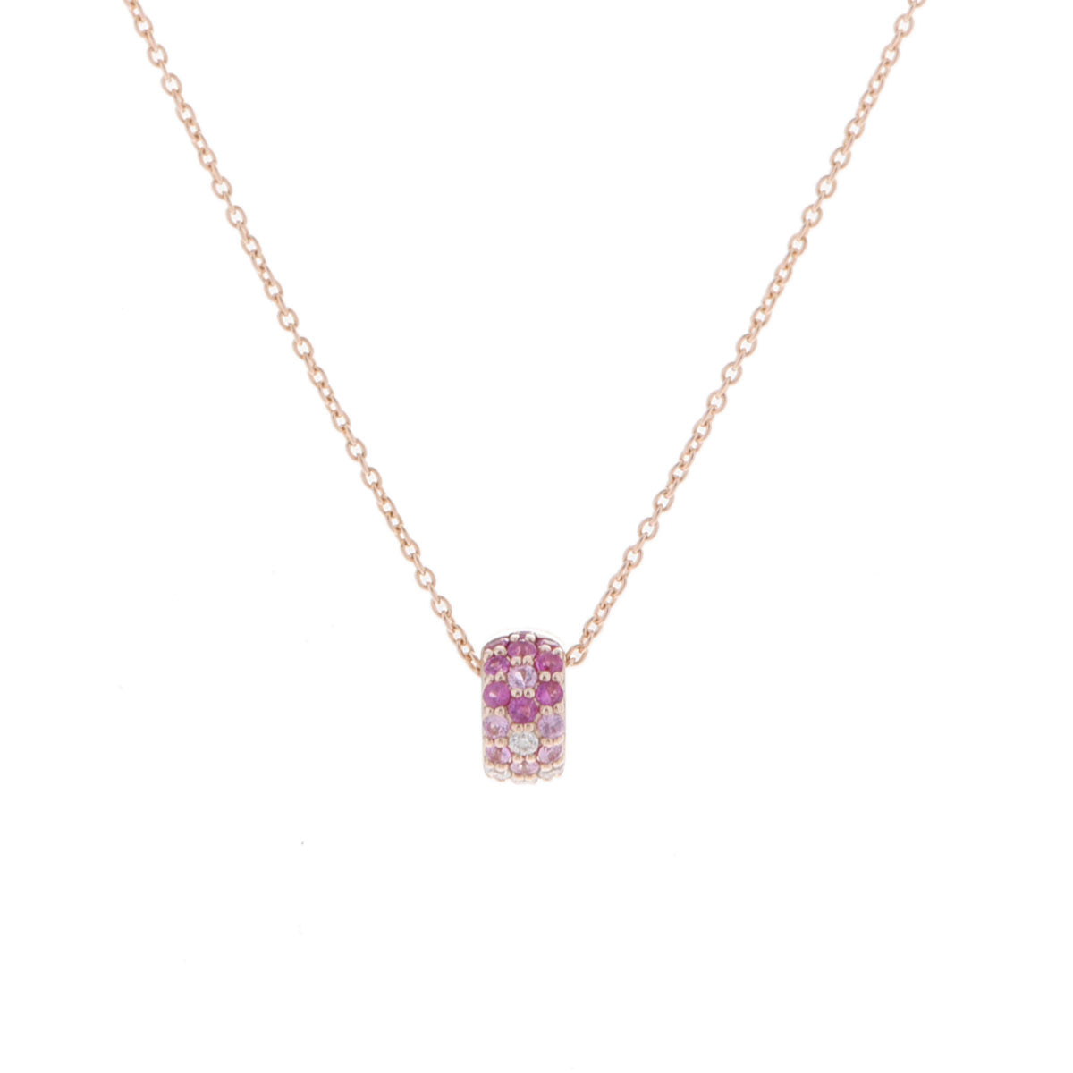 Ponte Vecchio ポンテヴェキオ ロトンド ネックレス サファイア0.13ct ダイヤ0.05ct レディース K18ピンクゴールド ネックレス Aランク 中古 