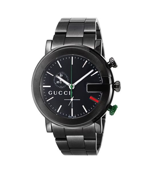 GUCCI(グッチ) Gクロノ YA101331 メンズ ブラック クォーツ 腕時計