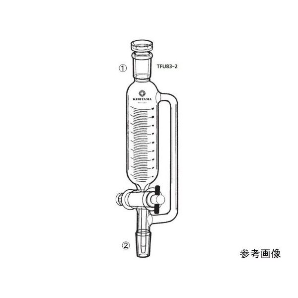 桐山製作所 フッ素樹脂栓等圧滴下ロート（目盛付）