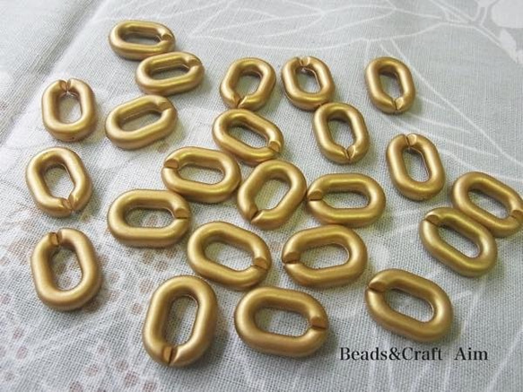 アクリルリングパーツ　ゴールド　(10pcs)