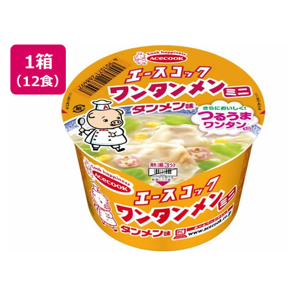 エースコック ミニワンタンメン タンメン味 12食 F053524