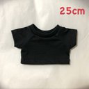 25cmぬいぐるみ用　シンプル黒 Tシャツ　テディベア　kpopdoll