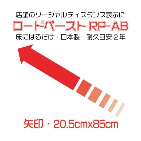 イノベックス 高耐久ソーシャルディスタンス用フロアシート「ロードペースト」