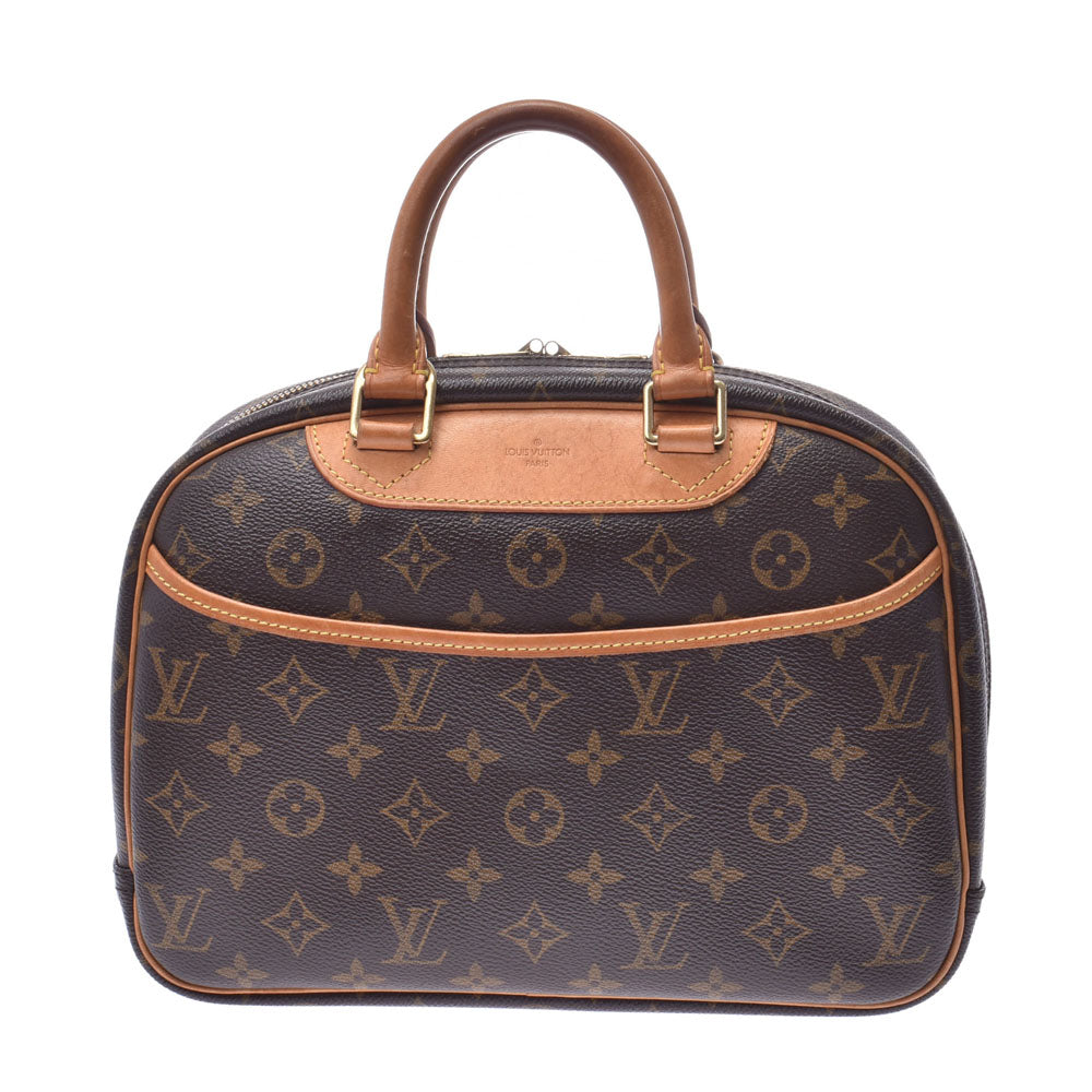 LOUIS VUITTON ルイヴィトントゥルーヴィル  モノグラム ブラウン ユニセックス モノグラムキャンバス ハンドバッグ M42228  中古