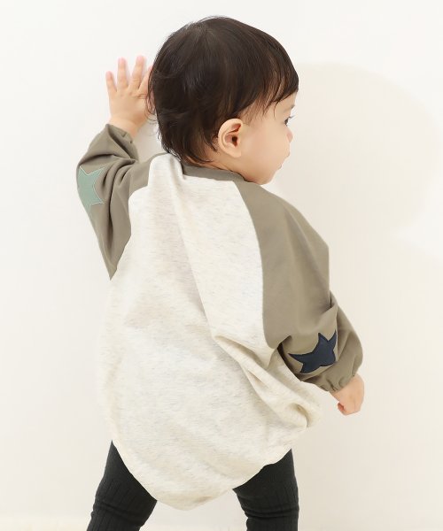 エルボーパッチ スウェットロンパース 子供服 キッズ 男の子 女の子 カバーオール ロンパース 出産祝い 綿100% 吸汗 裏毛