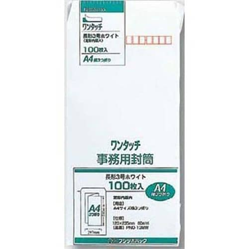 マルアイ PNO-138W 長3ホワイト80gワンタッチ100P