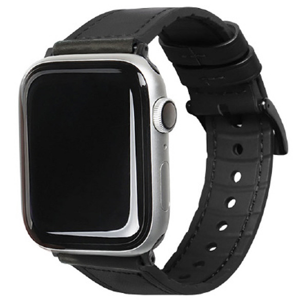 EGARDEN Apple Watch 41/40/38mm用バンド GENUINE LEATHER STRAP AIR ブラック EGD20599AW