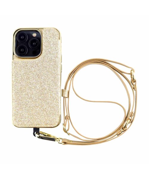 (iPhone15 Pro) Cross Body Case Duo (gold)