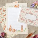 うさぎと野花 レターセット（letter writing set）