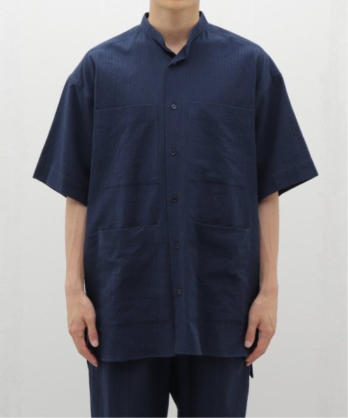 POSTELEGANT / ポステレガント Cotton Linen Stripe S/S Shirt