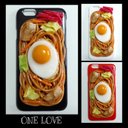 【屋台の焼きそば・目玉焼きのせ】iPhone8/7/6/6s/5/5s/SE 対応スマホケース　食品サンプル