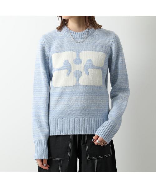 ガニー/GANNI ニット Graphic O－neck Pullover Butterfly セ･･･