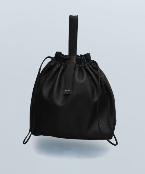 【YArKA/ヤーカ】real leather drawstring tote & hand bag [bdbd2]/リアルレザー巾着 トート バッグ