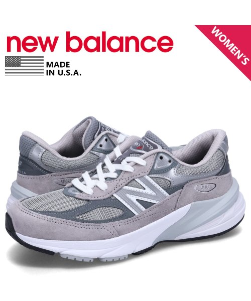 ニューバランス new balance 990 スニーカー レディース Bワイズ MADE IN USA グレー W990GL6