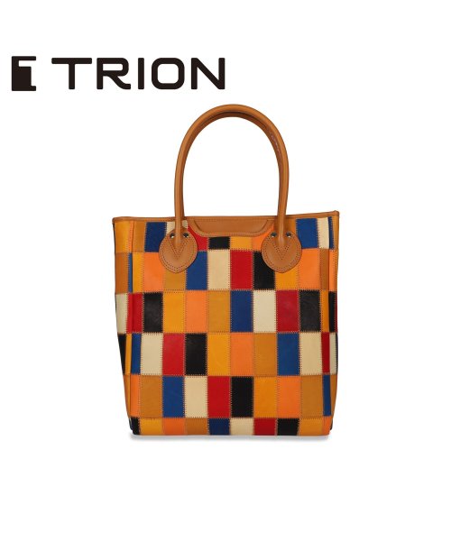 トライオン TRION バッグ トートバッグ メンズ レディース パネルレザー 縦型 TOTE マルチカラー DPC250M