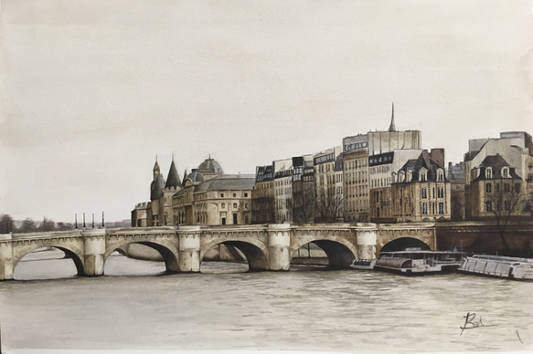 《Pont Neuf》原画　手描き