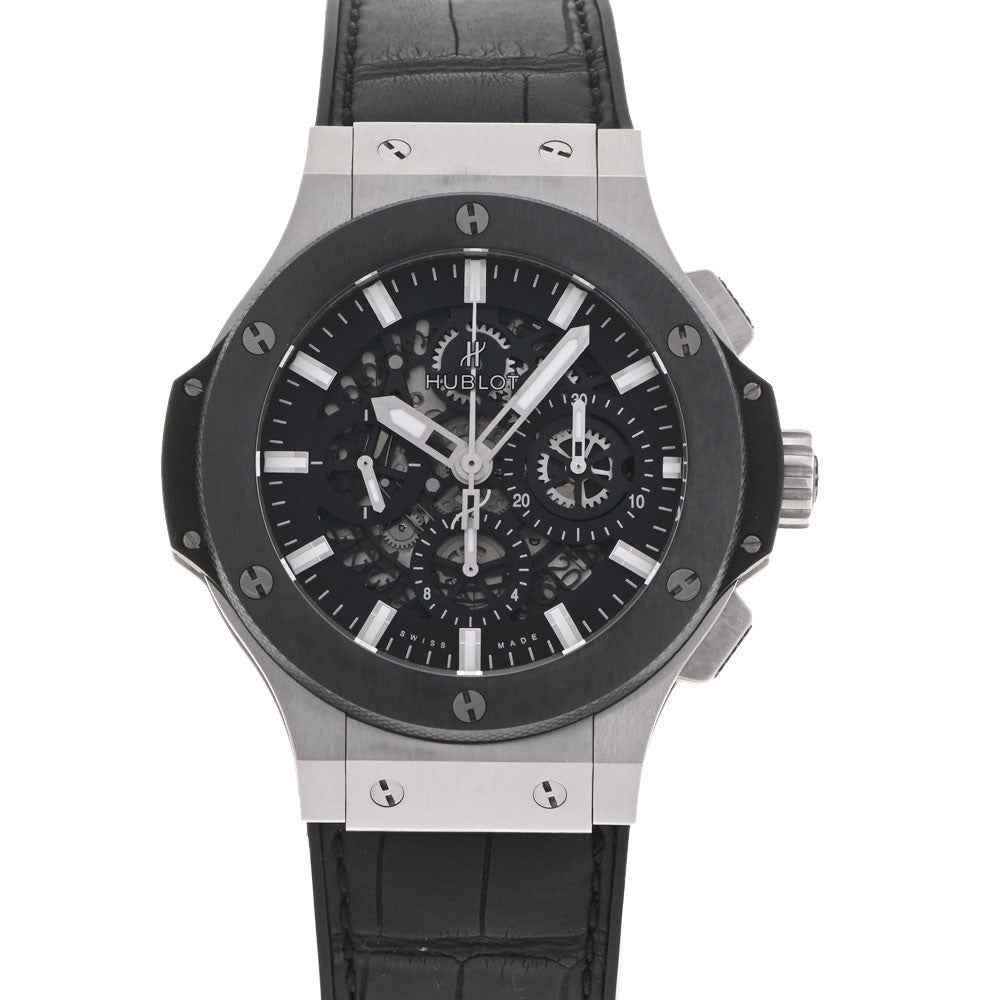 HUBLOT ウブロ ビックバンアエロバン 311.SM.1170.GR メンズ SS/ラバー 腕時計 自動巻き ブラック文字盤 Aランク 中古 