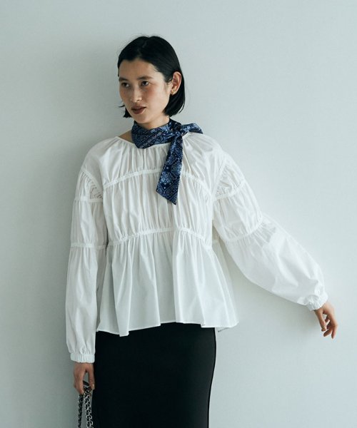 MONOTONE GATHER BLOUSE