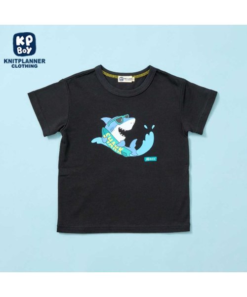 KPBOY(ケーピーボーイ)サメプリント半袖Tシャツ(80～90)