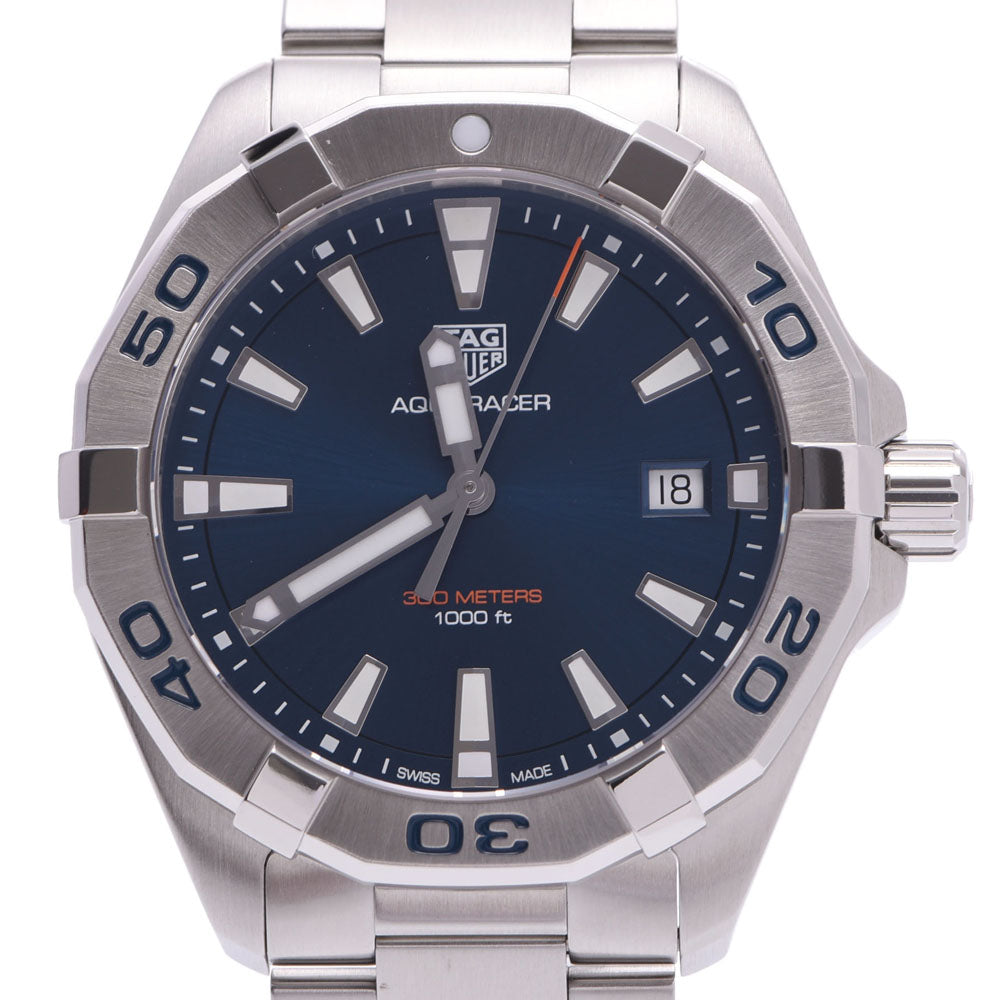 TAG HEUER タグホイヤー アクアレーサー WBD1112 メンズ SS 腕時計 クオーツ ブルー文字盤 Aランク 中古 