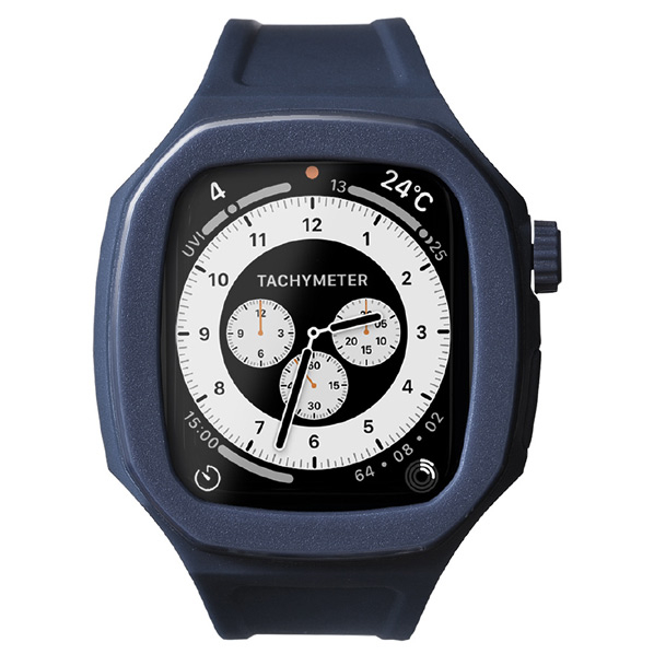 EYLE Apple Watch 45/44mm用ケース付きバンド OCTLUX ネイビー XAW01-OX1-NV