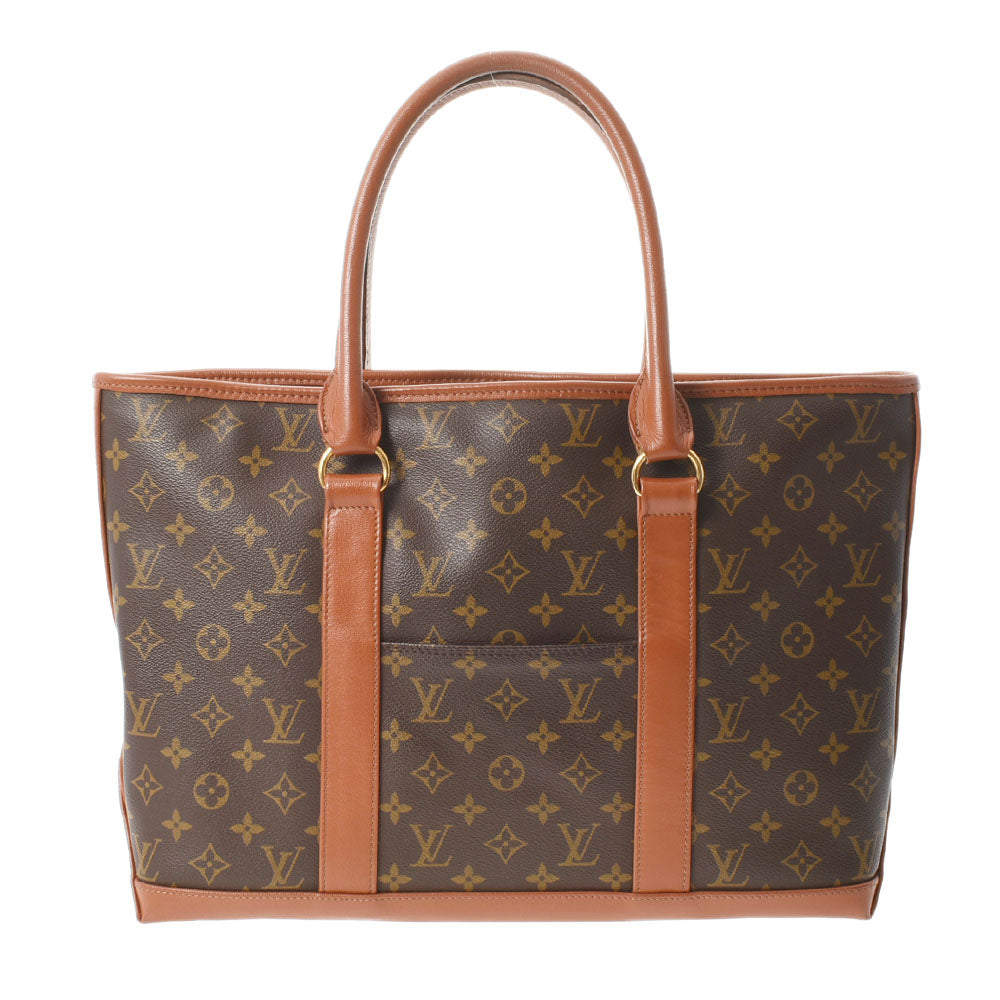 LOUIS VUITTON ルイヴィトン モノグラム ウィークエンド ブラウン M42425 ユニセックス モノグラムキャンバス トートバッグ Bランク 中古 