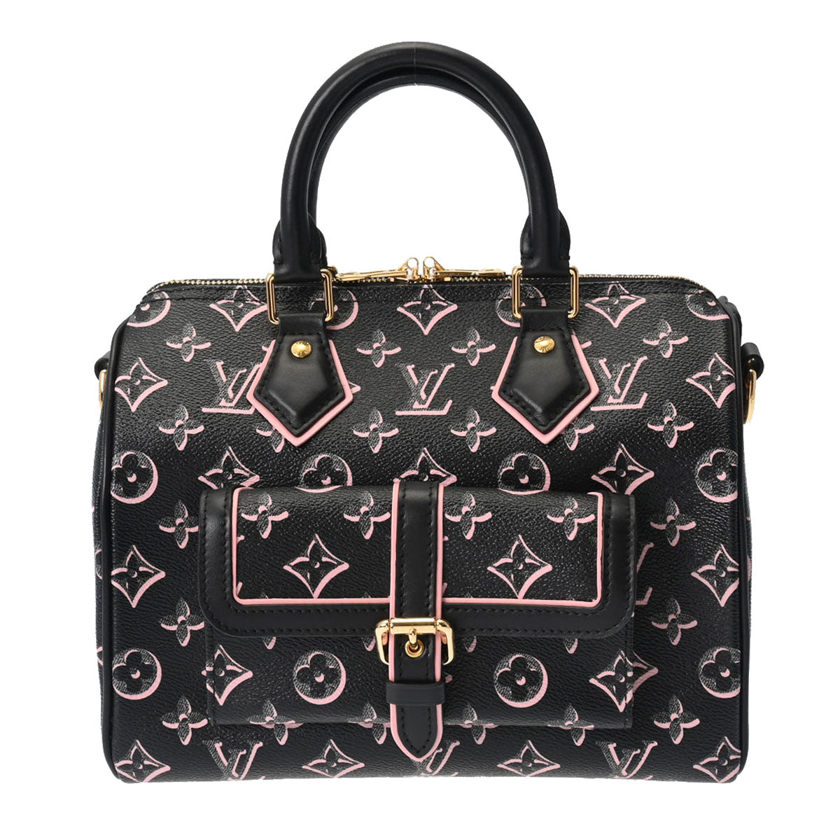 LOUIS VUITTON ルイヴィトン モノグラム フォールフォーユー スピーディバンドリエール 25 2WAY 黒/ピンク M20852 レディース モノグラムキャンバス ハンドバッグ 未使用 