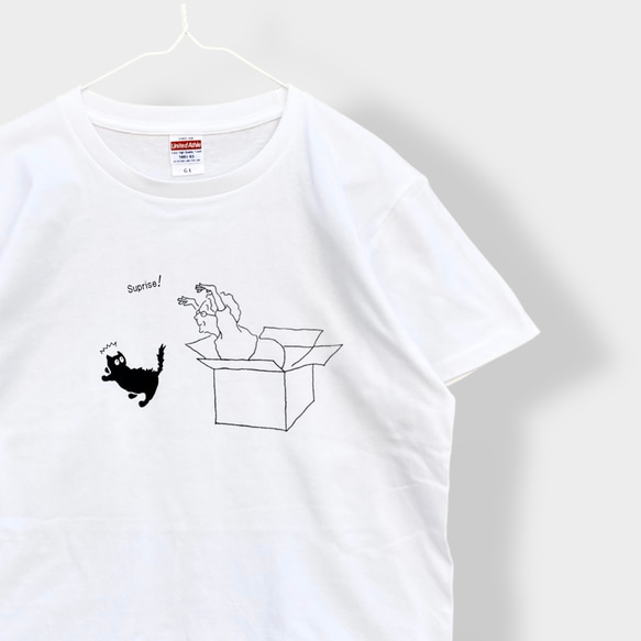 Ｔシャツ「ねこびっくり！その1」