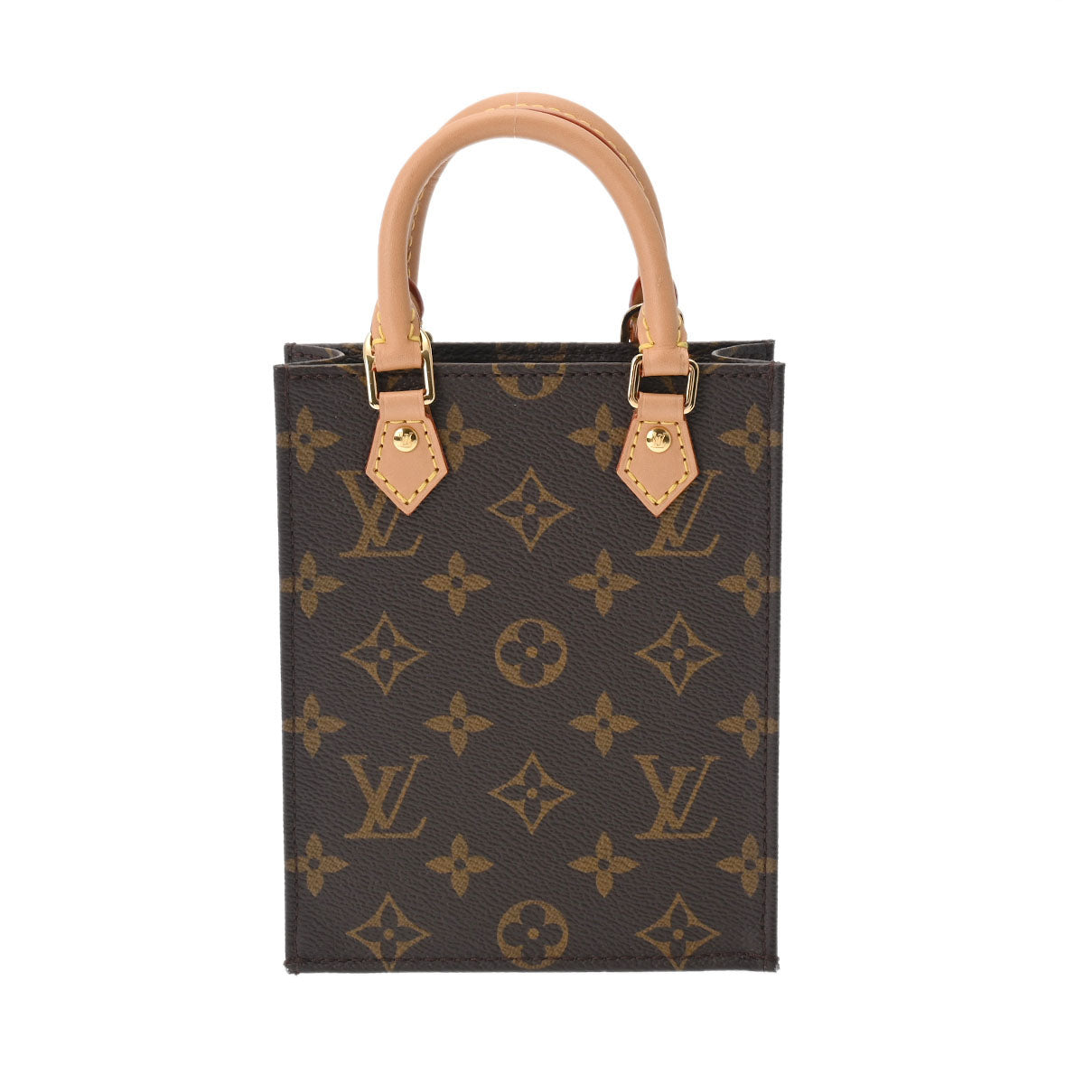 LOUIS VUITTON ルイヴィトン モノグラム プティット サックプラ 2WAY ブラウン M81295 レディース モノグラムキャンバス ハンドバッグ Aランク 中古 