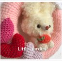 Little garden あみぐるみリース　ふわふわうさぎ