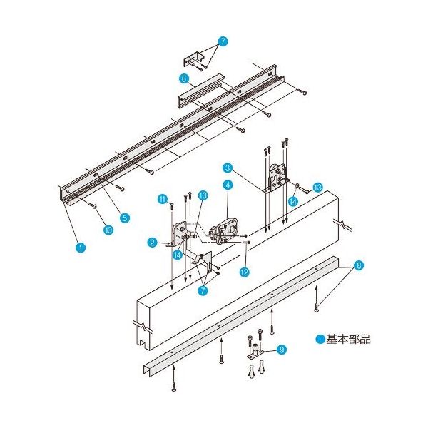 ダイケン スライデックス 傾斜レールタイプ(自閉式) HCSー3015KT型 左引き用 HCS-3015KTL 1セット 162-1916（直送品）