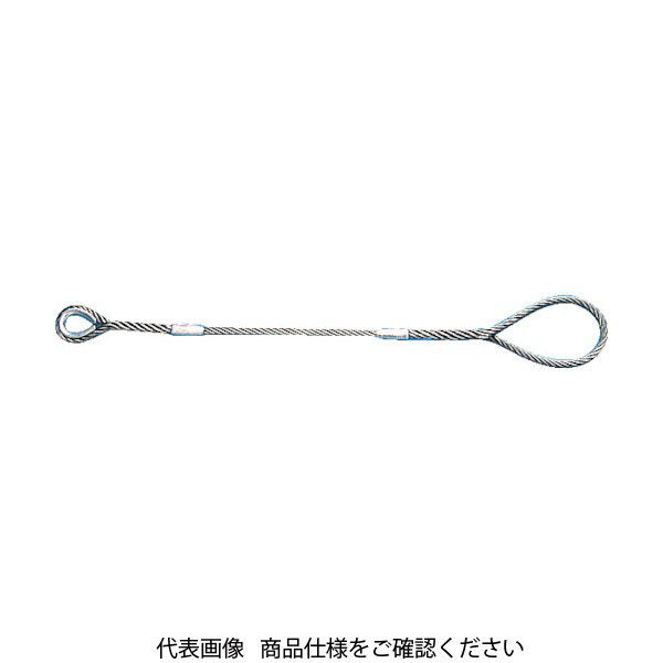 玉掛けワイヤロープスリング Wスリング Bタイプ（片端シンブル入） スリング径12mm 片端シンブル入