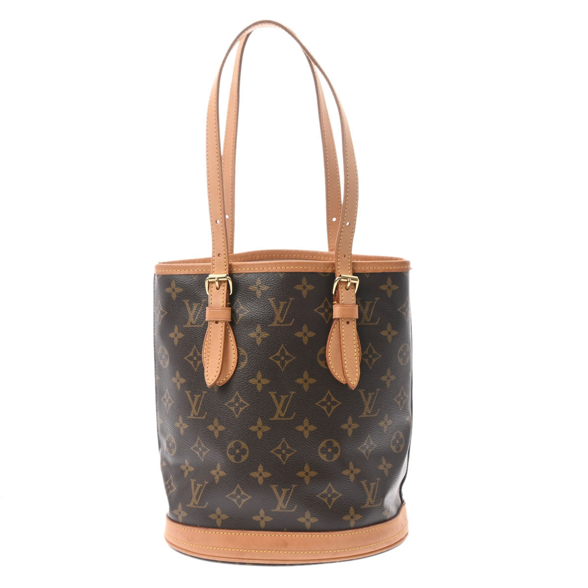 LOUIS VUITTON ルイヴィトン モノグラム バケットPM ブラウン M42238 レディース モノグラムキャンバス ハンドバッグ Bランク 中古 